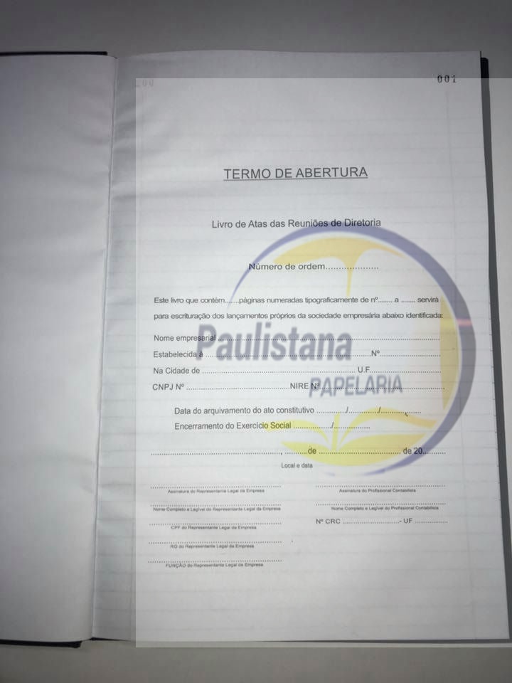 Livro de atas das reuniões da diretoria Livro de atas das reuniões da diretoria
